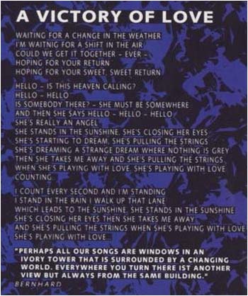 Photo from the lyrics-page in the album